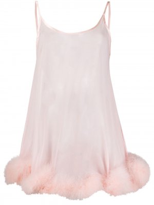 Полупрозрачное платье-комбинация Diana Gilda & Pearl. Цвет: синий