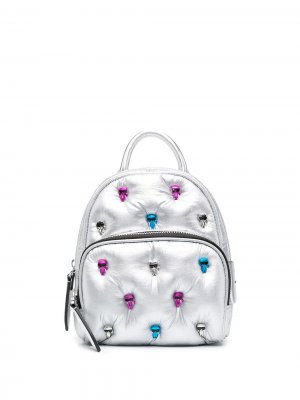 Мини-рюкзак Ikonik Karl Multi Pin Lagerfeld. Цвет: серебристый