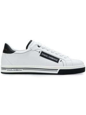 Классические кроссовки с логотипом Dolce & Gabbana. Цвет: белый