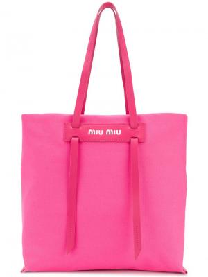 Сумка-шоппер с верхними ручками Miu. Цвет: розовый