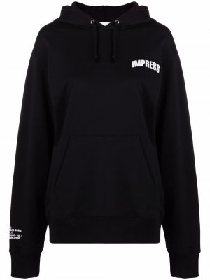 Impress slogan-print hoodie Helmut Lang. Цвет: черный