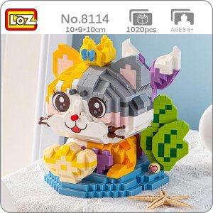 8114 мир животных Русалка кошка принцесса Сердце Корона кукла для домашних DIY мини алмазные блоки кирпичи строительные игрушки детей без коробки LOZ