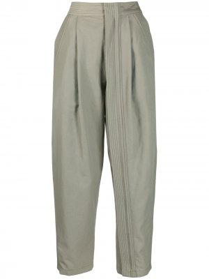 Укороченные брюки с завышенной талией Stella McCartney. Цвет: зеленый