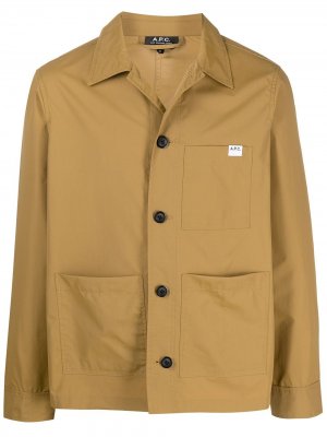 Куртка-рубашка на пуговицах A.P.C.. Цвет: нейтральные цвета