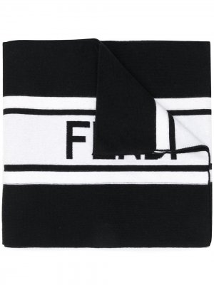 Шарф с логотипом Fendi. Цвет: черный