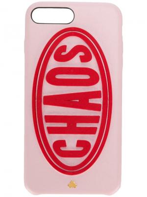 Чехол для iPhone 8 Plus с логотипом Chaos. Цвет: розовый