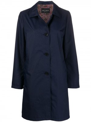 Пальто с принтом пейсли Etro. Цвет: синий