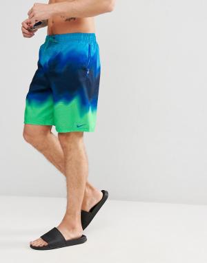 Пляжные шорты Nike. Цвет: синий