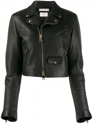 Укороченная байкерская куртка Bottega Veneta. Цвет: черный
