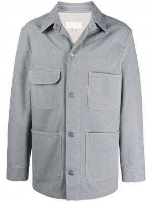 Джинсовая куртка-рубашка с накладными карманами Maison Margiela. Цвет: синий