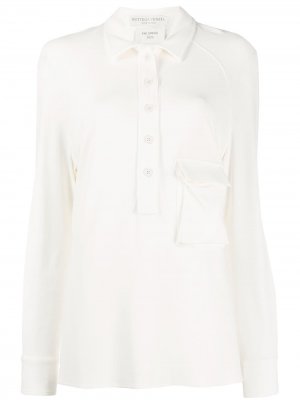 Рубашка-поло с карманами Bottega Veneta. Цвет: белый