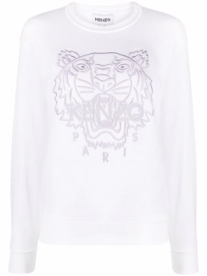 Tiger embroidered sweatshirt Kenzo. Цвет: белый
