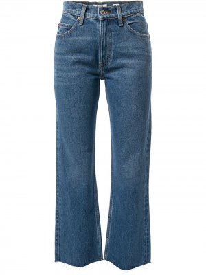 Расклешенные джинсы средней посадки RE/DONE. Цвет: синий