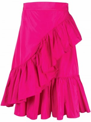 Asymmetric ruffled midi skirt MSGM. Цвет: розовый