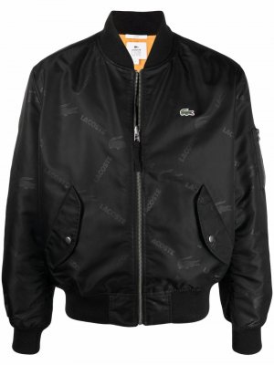 Двусторонняя куртка-бомбер с логотипом Lacoste Live. Цвет: черный