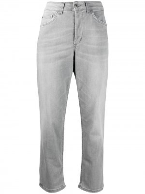 Прямые джинсы средней посадки Dondup. Цвет: серый