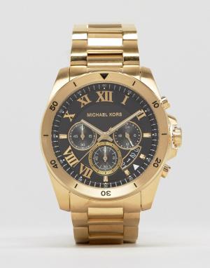 Золотистые часы с хронографом  Brecken MK8481 Michael Kors. Цвет: золотой