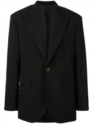 Однобортный пиджак Versace. Цвет: черный