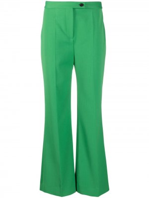 Прямые брюки строгого кроя Victoria Beckham. Цвет: зеленый