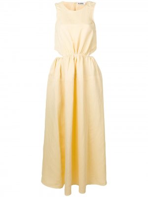 Платье макси с вырезами Jil Sander. Цвет: желтый