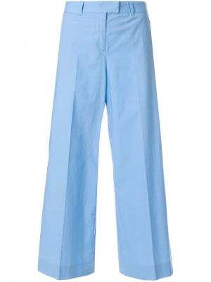 Укороченные брюки с широкими штанинами Moschino Pre-Owned. Цвет: синий