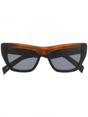 Солнцезащитные очки с контрастной отделкой Marni. Цвет: черный