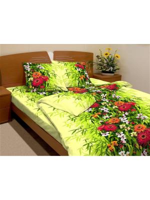 Комплект постельного белья Amore Mio  Tropikana 1,5 сп. Цвет: зеленый, красный