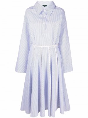 Платье-рубашка с контрастной отделкой Jejia. Цвет: синий