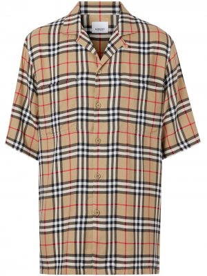 Рубашка в клетку Vintage Check с короткими рукавами Burberry. Цвет: нейтральные цвета