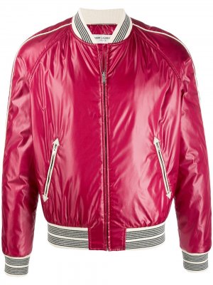 Куртка-бомбер Saint Laurent. Цвет: красный