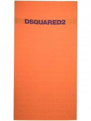 Полотенце с логотипом Dsquared2. Цвет: оранжевый
