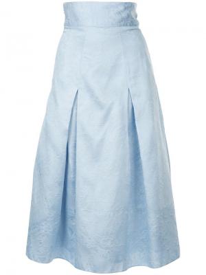 Georgia pleated midi skirt Bambah. Цвет: синий