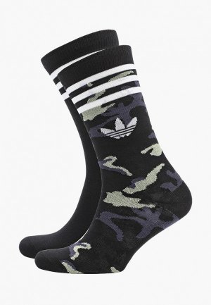 Носки 2 пары adidas Originals. Цвет: черный