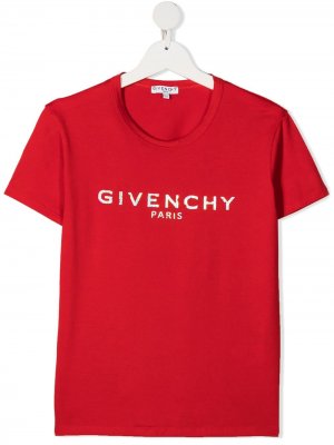 Футболка с логотипом Givenchy Kids. Цвет: красный