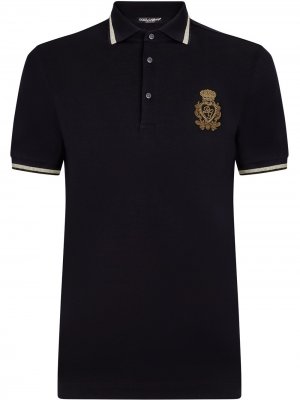 Рубашка поло с нашивкой-логотипом DG Dolce & Gabbana. Цвет: синий