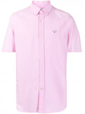 Рубашка с короткими рукавами и вышитым логотипом Barbour. Цвет: розовый