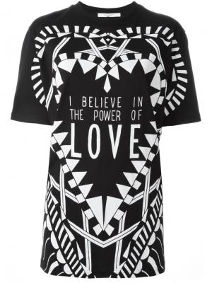 Футболка I Believe in the Power of Love Givenchy. Цвет: чёрный