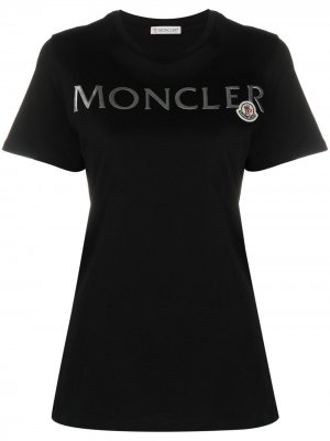 Футболка с логотипом Moncler. Цвет: черный
