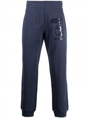 Спортивные брюки с принтом Milano Moschino. Цвет: синий