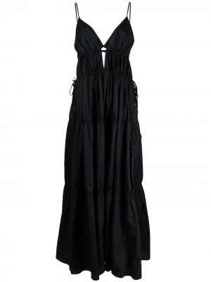 Расклешенное платье макси Jonathan Simkhai. Цвет: черный