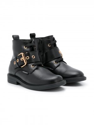 Ботинки с пряжками Young Versace. Цвет: черный