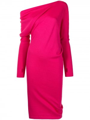 Платье-свитер с приспущенными плечами TOM FORD. Цвет: розовый