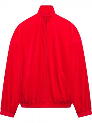 Куртка на молнии с высоким воротником Balenciaga. Цвет: красный