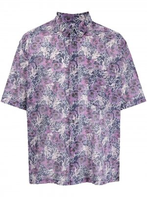 Рубашка с короткими рукавами и цветочным принтом Isabel Marant. Цвет: розовый