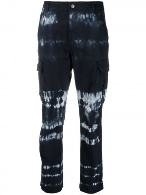 Укороченные брюки с принтом тай-дай P.A.R.O.S.H.. Цвет: синий