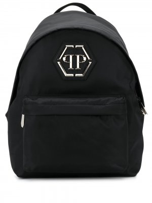 Рюкзак с атласной отделкой Philipp Plein. Цвет: черный