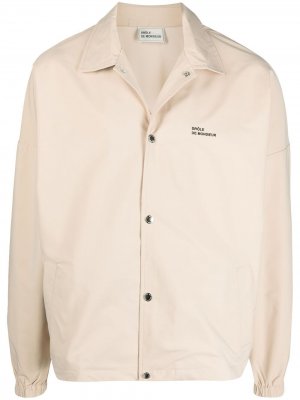 Куртка-рубашка с надписью Drôle De Monsieur. Цвет: нейтральные цвета