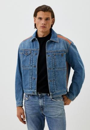 Куртка джинсовая Diesel. Цвет: синий