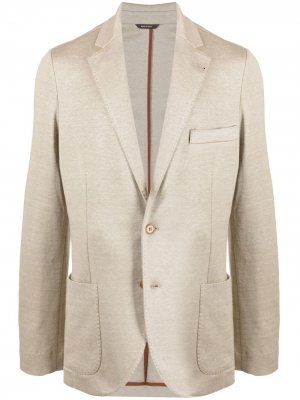 Однобортный пиджак с заостренными лацканами Loro Piana. Цвет: нейтральные цвета