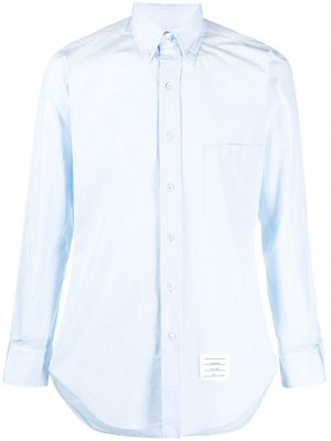 Рубашка на пуговицах с длинными рукавами Thom Browne. Цвет: синий